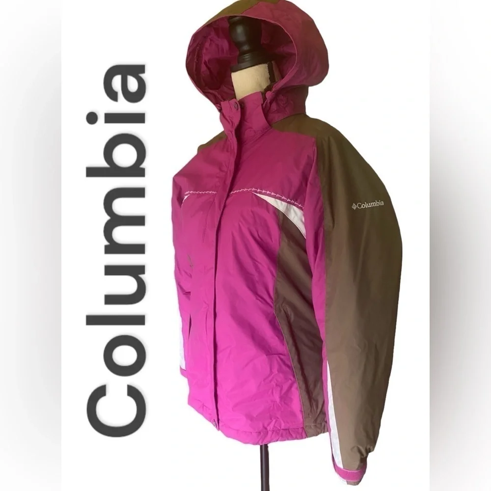 Columbia-Small Women’s Windy Ridge Winter Snow/Ski Jacket fuchsia/brown. VG cond - Picture 10 of 16